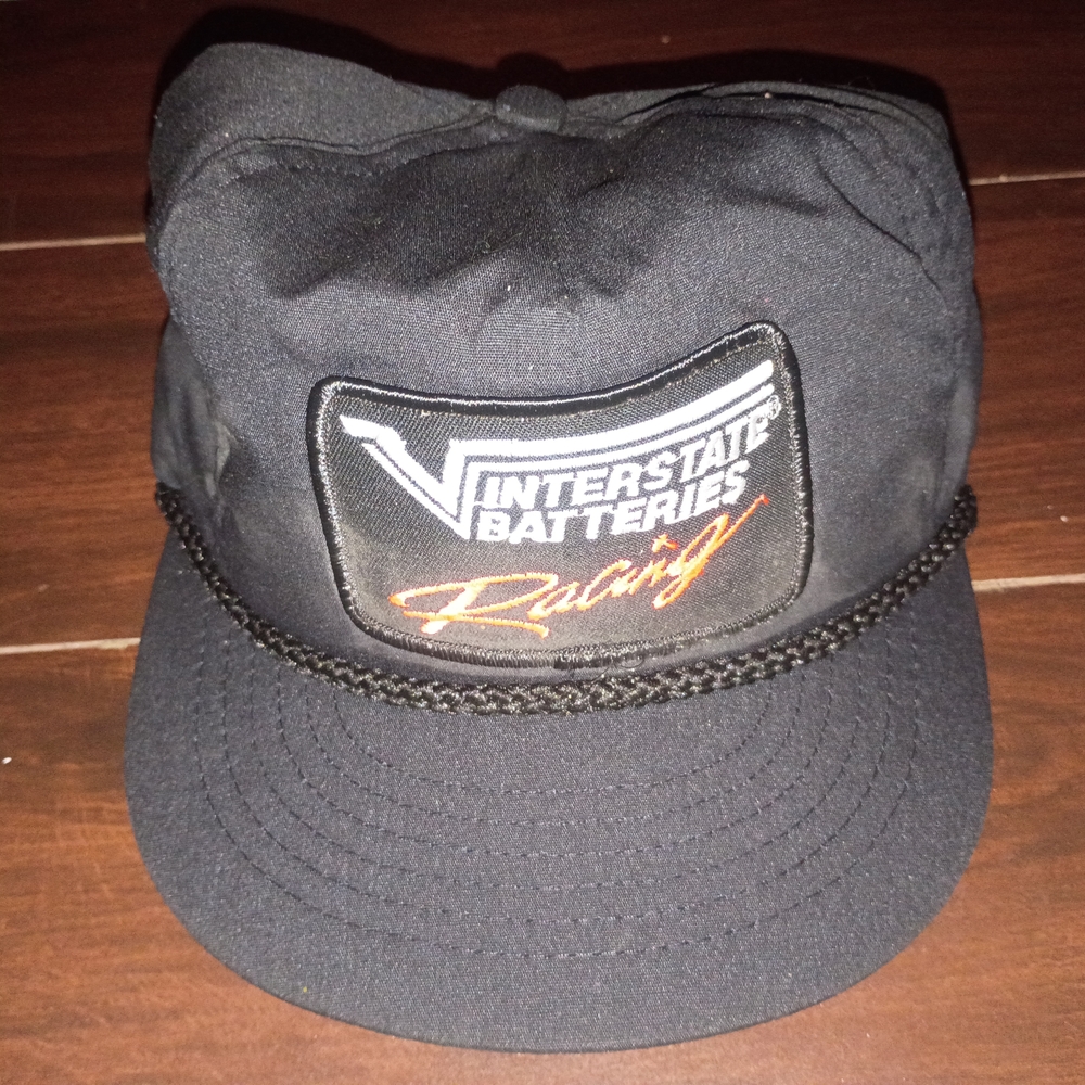 Vintage Interstate Batteries Racing Black Cap